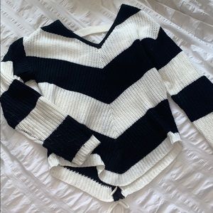 Black and white chevron sweater